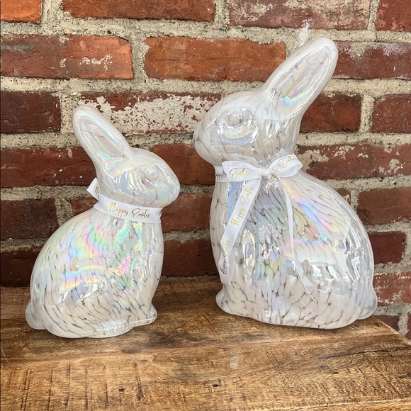 Iridescent Ceramic Bunny Figurines - Picture 6 of 15